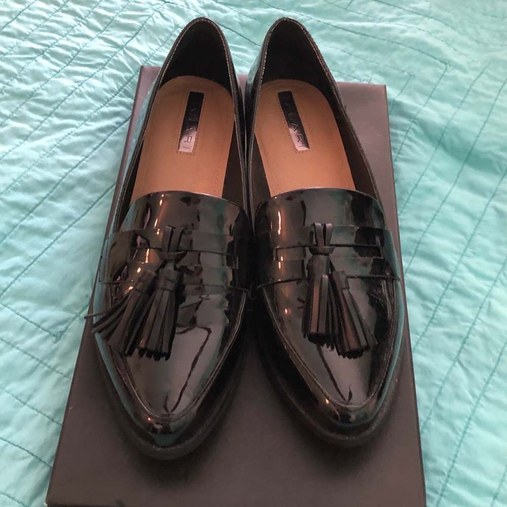 Patent dress loafers